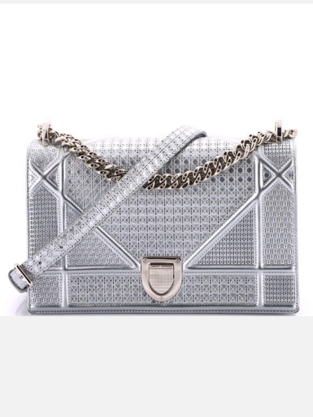 Christian Dior Diorama Flap Bag Cannage Embossed Calfskin EUC Comes W/COA